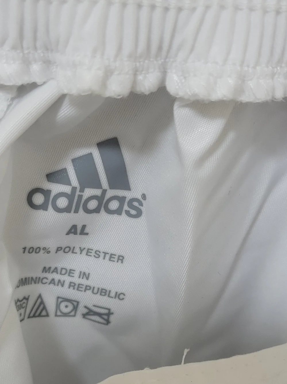 adidas Men’s White Athletic Shorts with Black Side Stripes